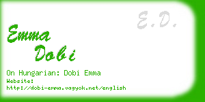 emma dobi business card